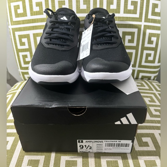 NWT! Adidas Men’s AMPLIMOVE Core Black/Cloud White/Grey Six TRAINING SHOES 9.5 - Picture 4 of 11